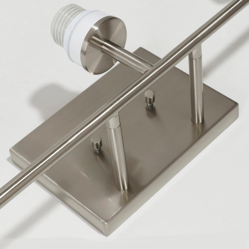 3 Light 20" Curved Bathroom Vanity Light - Brushed Nickel