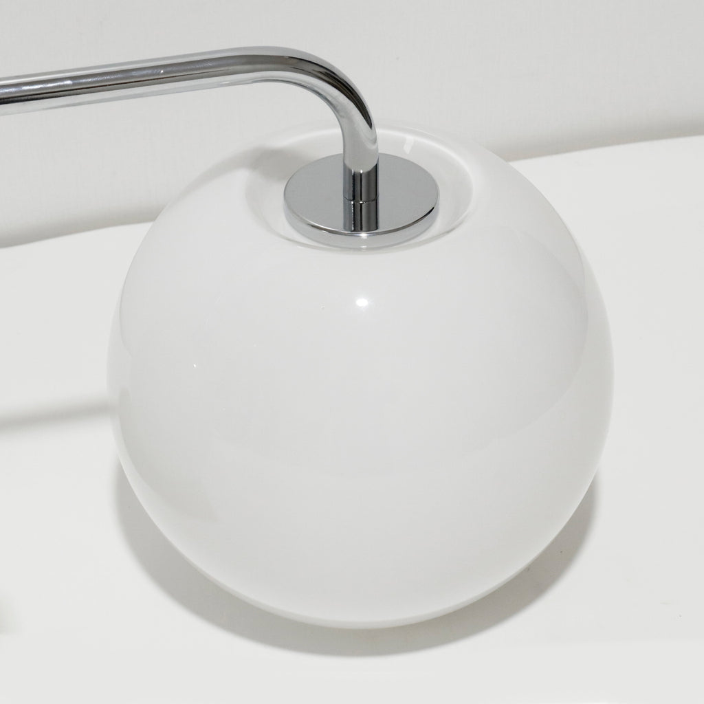 3 Light 20" Curved Bathroom Vanity Light - Chrome