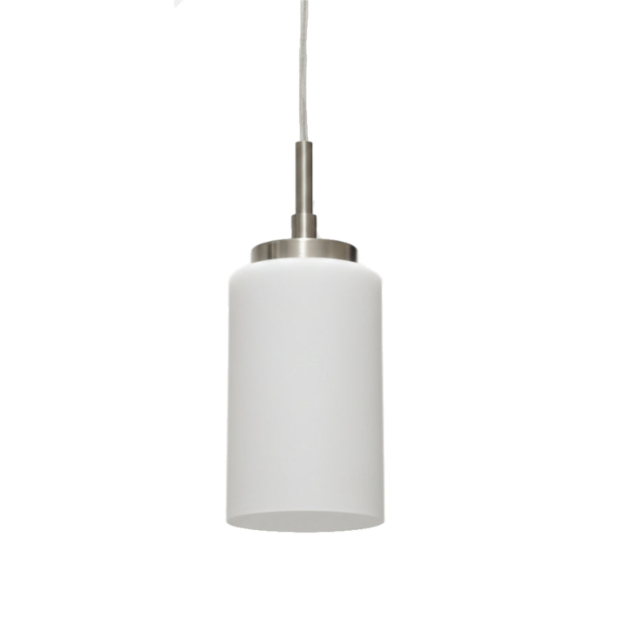 Cylinder Shade, 4x6" Pendant Light, Brushed Nickel