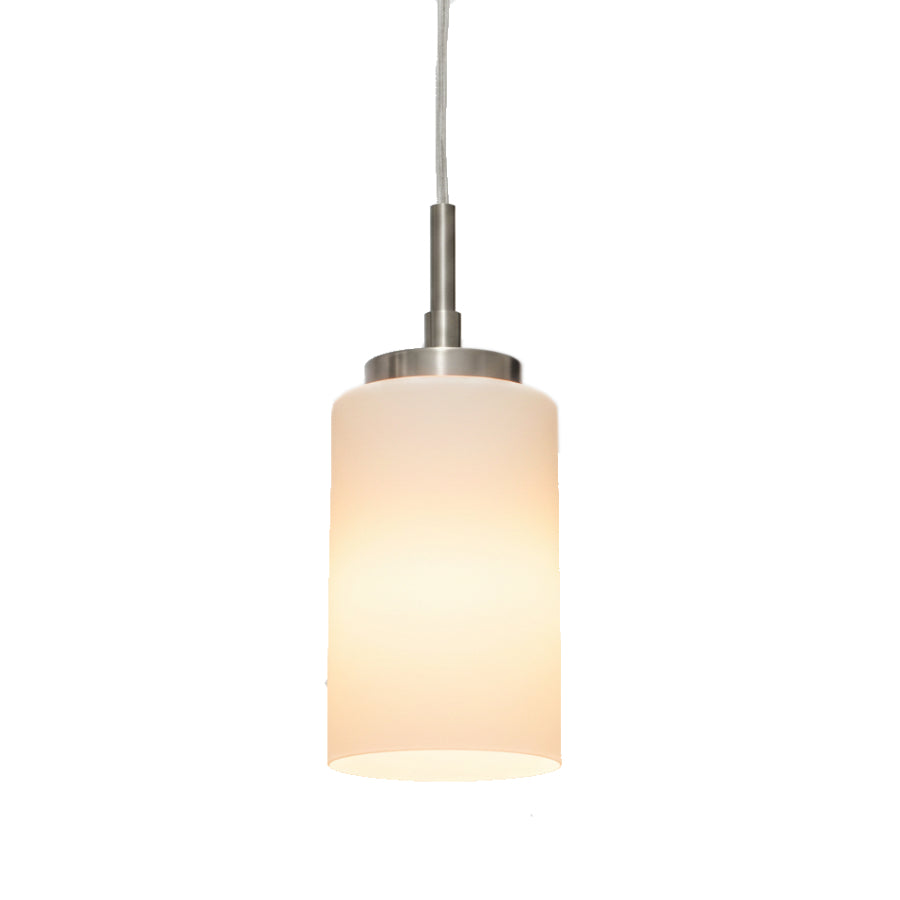 Cylinder Shade, 4x6" Pendant Light, Brushed Nickel