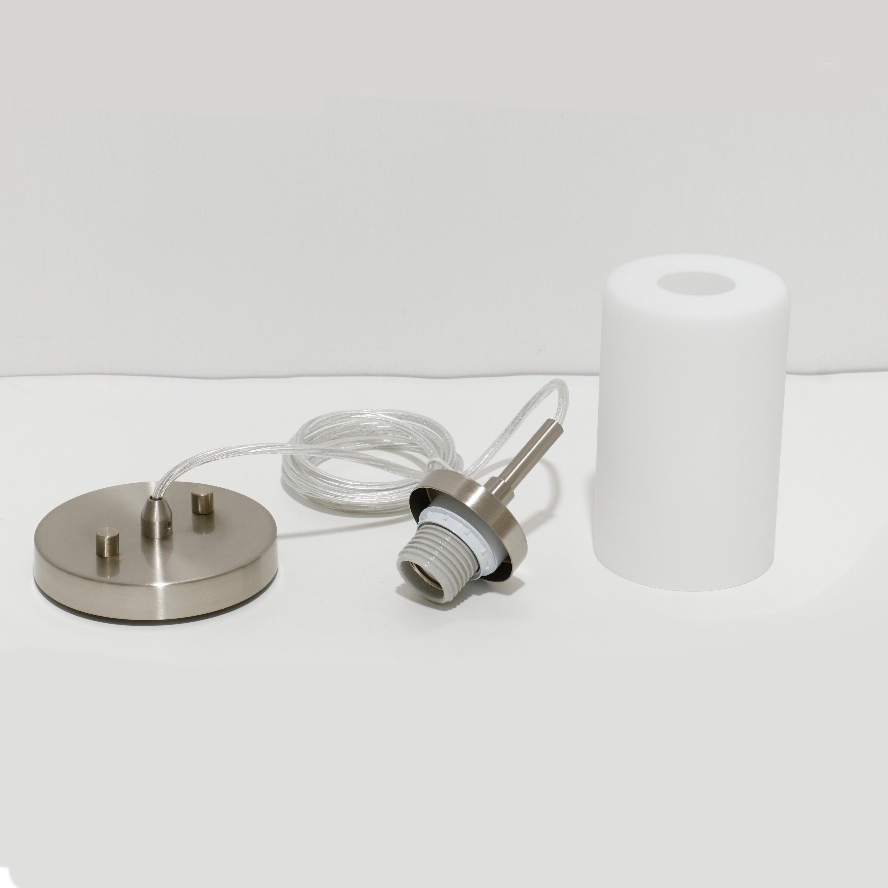 Cylinder Shade, 4x6" Pendant Light, Brushed Nickel