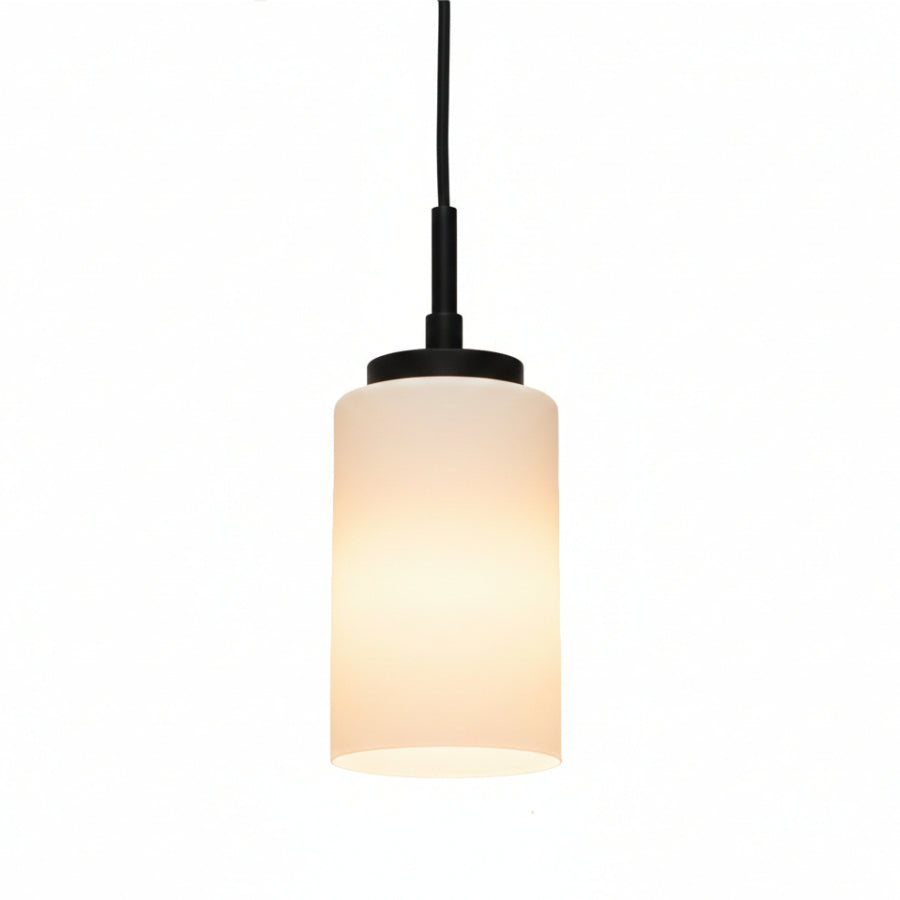 Cylinder Shade, 4x6" Pendant Light, Black