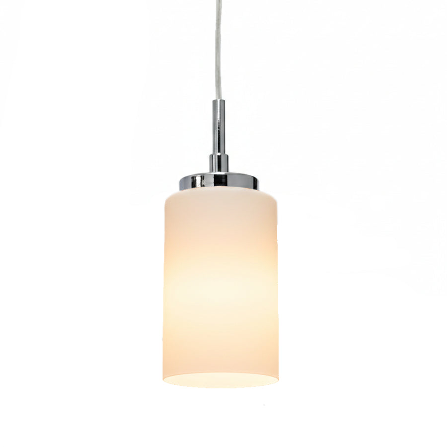 Cylinder Shade, 4x6" Pendant Light, Chrome Plated