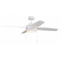 52" Indoor Ceiling Fan with Integrated LED Light - White