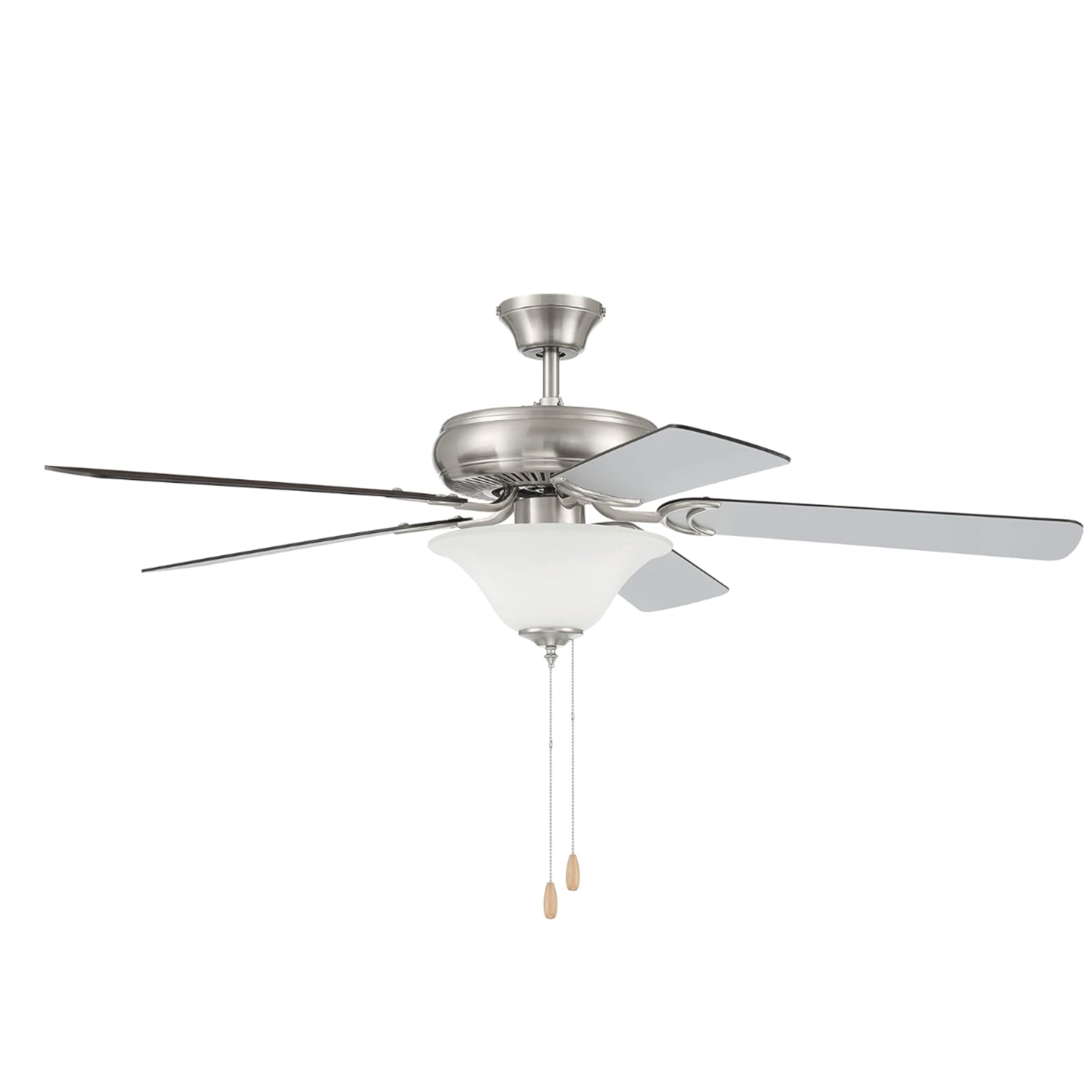 52" Indoor Ceiling Fan with (2) Lights - Brushed Nickel