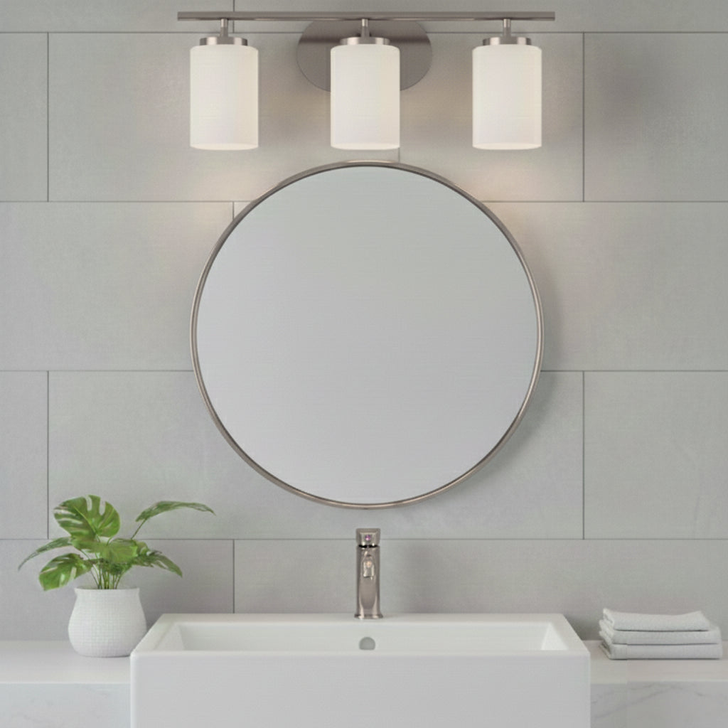 3 Light 20" Wide Bathroom Vanity Light - Brushed Nickel