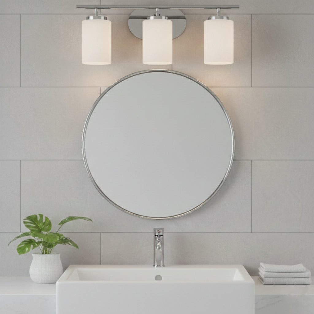 3 Light 20" Wide Bathroom Vanity Light - Chrome